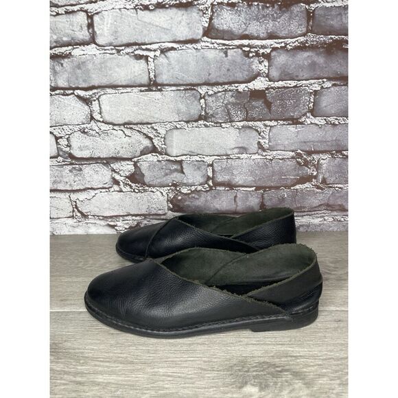 Petrucha Handmade Black Leather Slip On Casual Flats Shoes Women’s 41EU/10.5M US - Picture 13 of 16